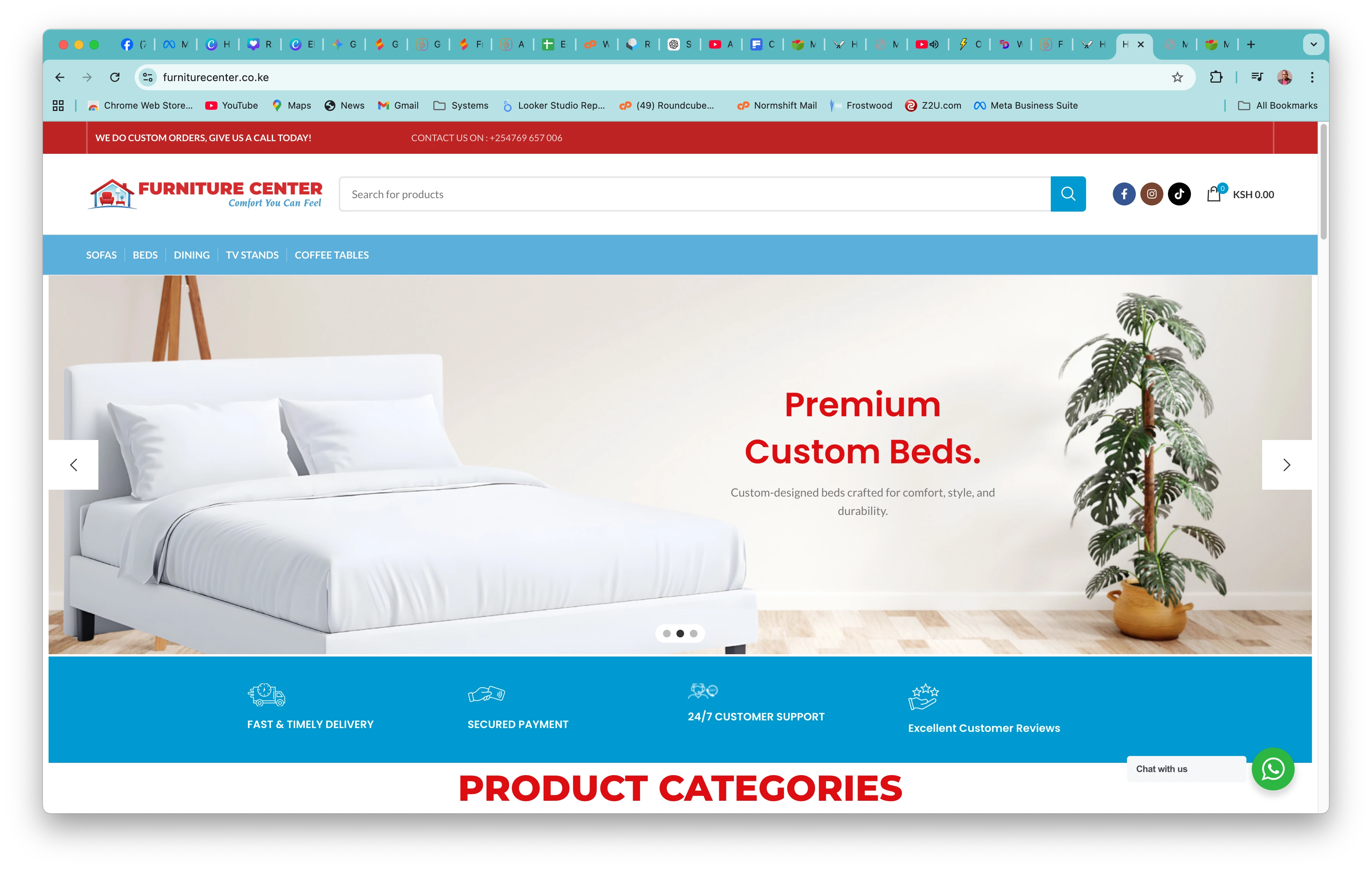 A premium e-commerce platform for home and office furniture, optimized for high conversion and seamless mobile shopping.
